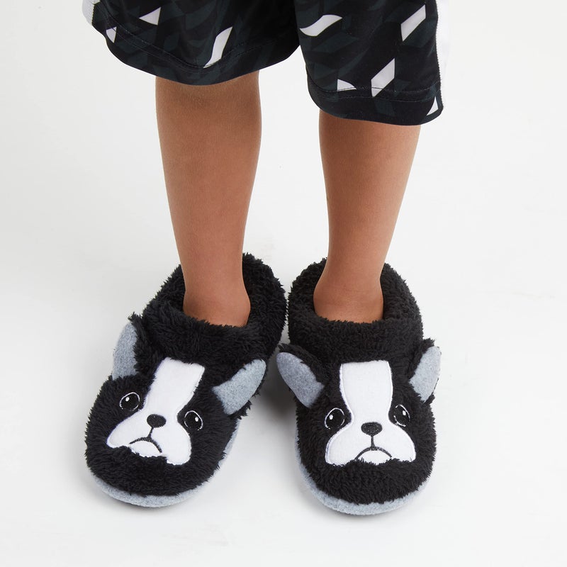 Dearfoams Easter Basket Stuffers Gifts for Kids Washable Animal Critter Slippers, Dog, 1 Big Kid - Image 2